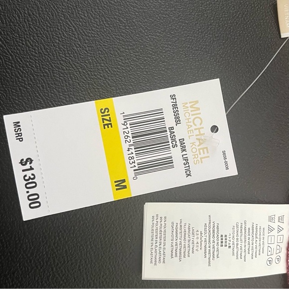 Michael Kors Dark Lipstick Paisley Cold Shoulder Knee-Length Dress. Sz. M - Picture 7 of 8